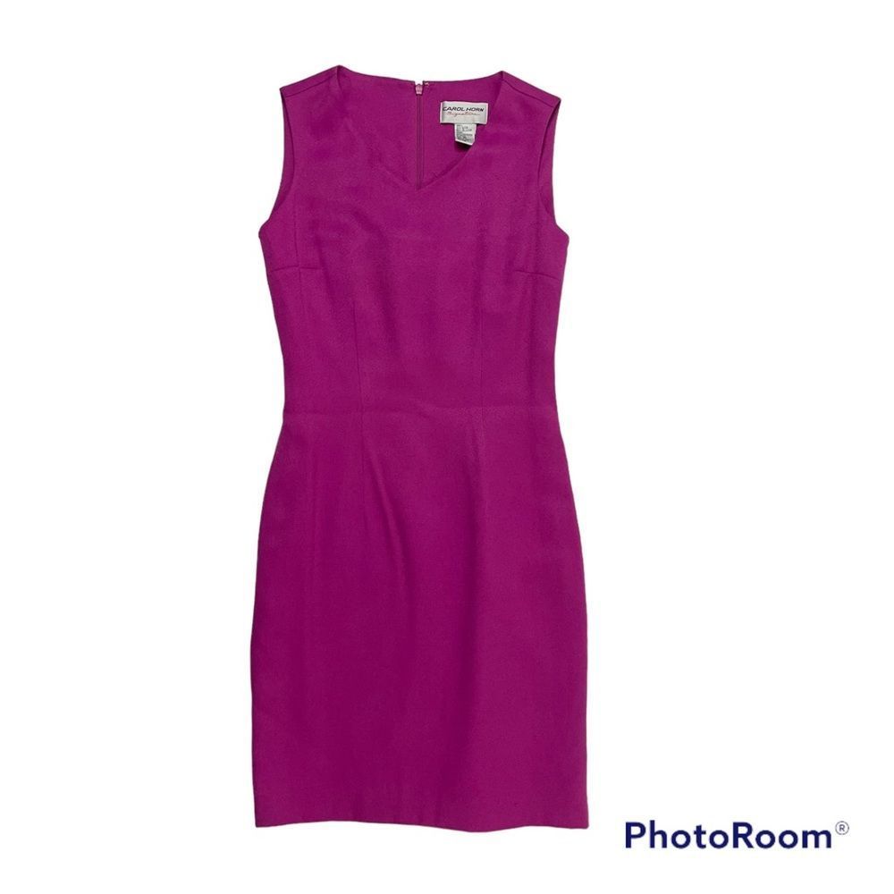 Vintage V-neck Purple Shift Dress